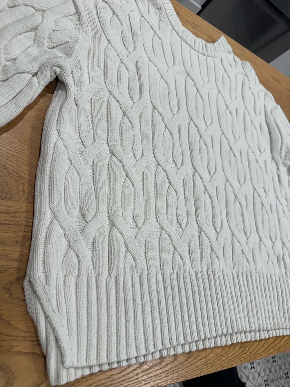NWT Lululemon Cable-Knit Oversized Crewneck Sweater Bone Size S - Picture 12 of 13